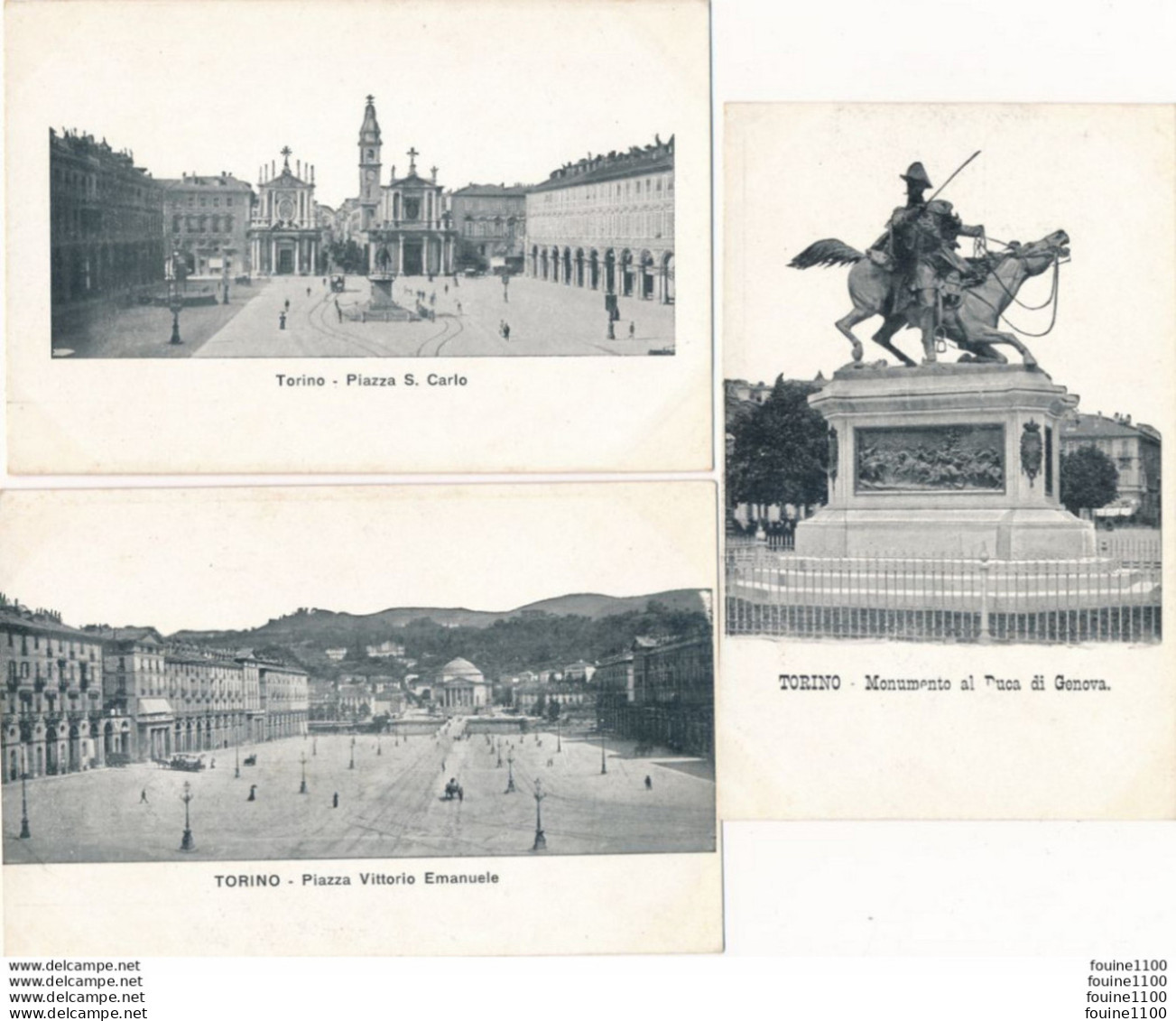 LOT 3 Cartes De TORINO  ( Recto Verso ) - Colecciones & Lotes