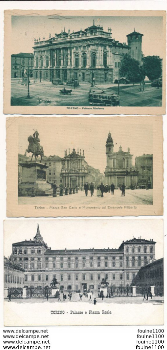 LOT 3 Cartes De TORINO  ( Recto Verso ) - Sammlungen & Lose