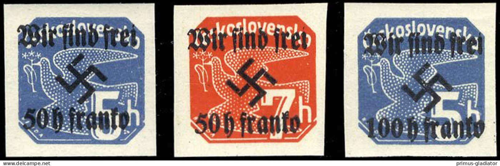 1938, Sudetenland Rumburg, 25+26+28, ** - Sudetenland