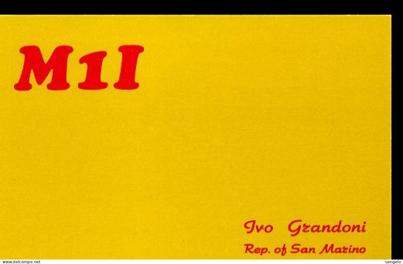 RC660 QSL I1BNZ REP. SAN MARINO , OP GRANDONI - Andere & Zonder Classificatie