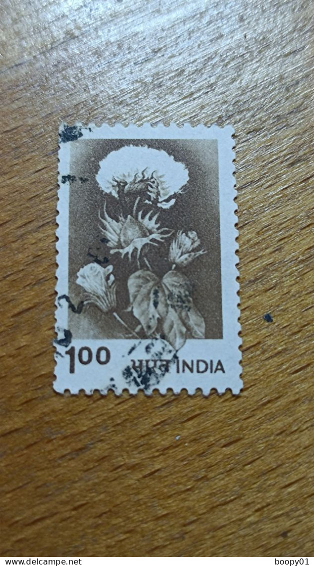 INDE - INDIA - Timbre 1980 : Agriculture - Fleurs De Coton - Gebraucht