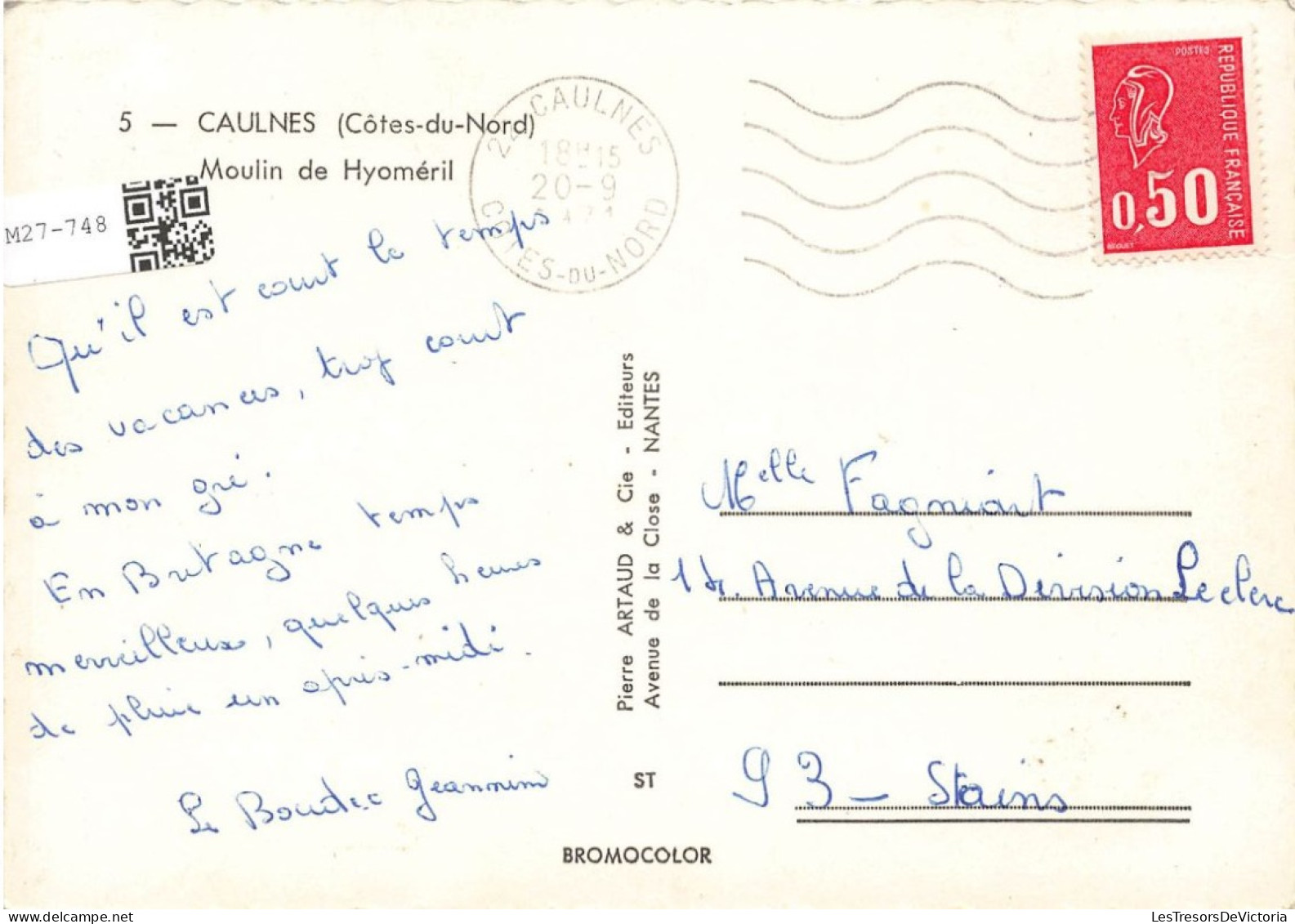 FRANCE - Caulnes - Côtes Du Nord - Moulin De Hyoméril - Carte Postale - Autres & Non Classés