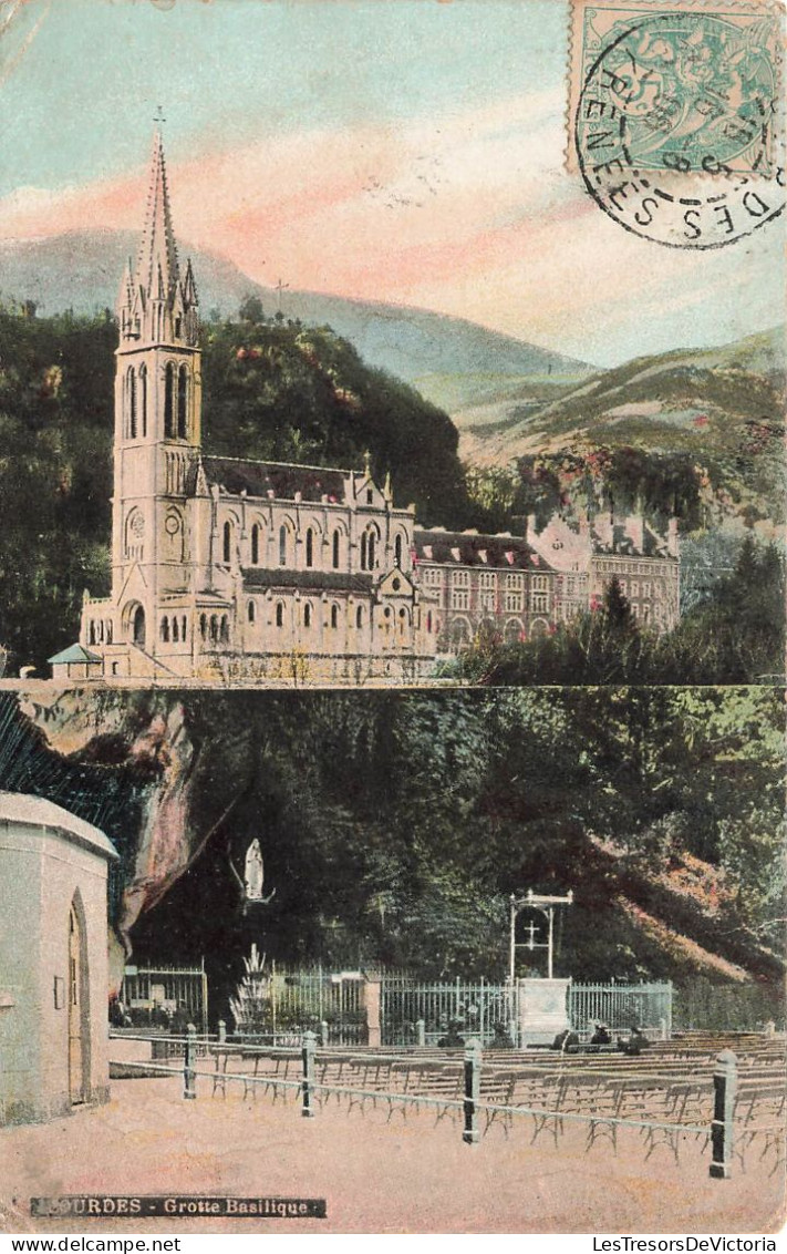 FRANCE - Lourdes - Grotte Basilique - Carte Postale Ancienne - Lourdes