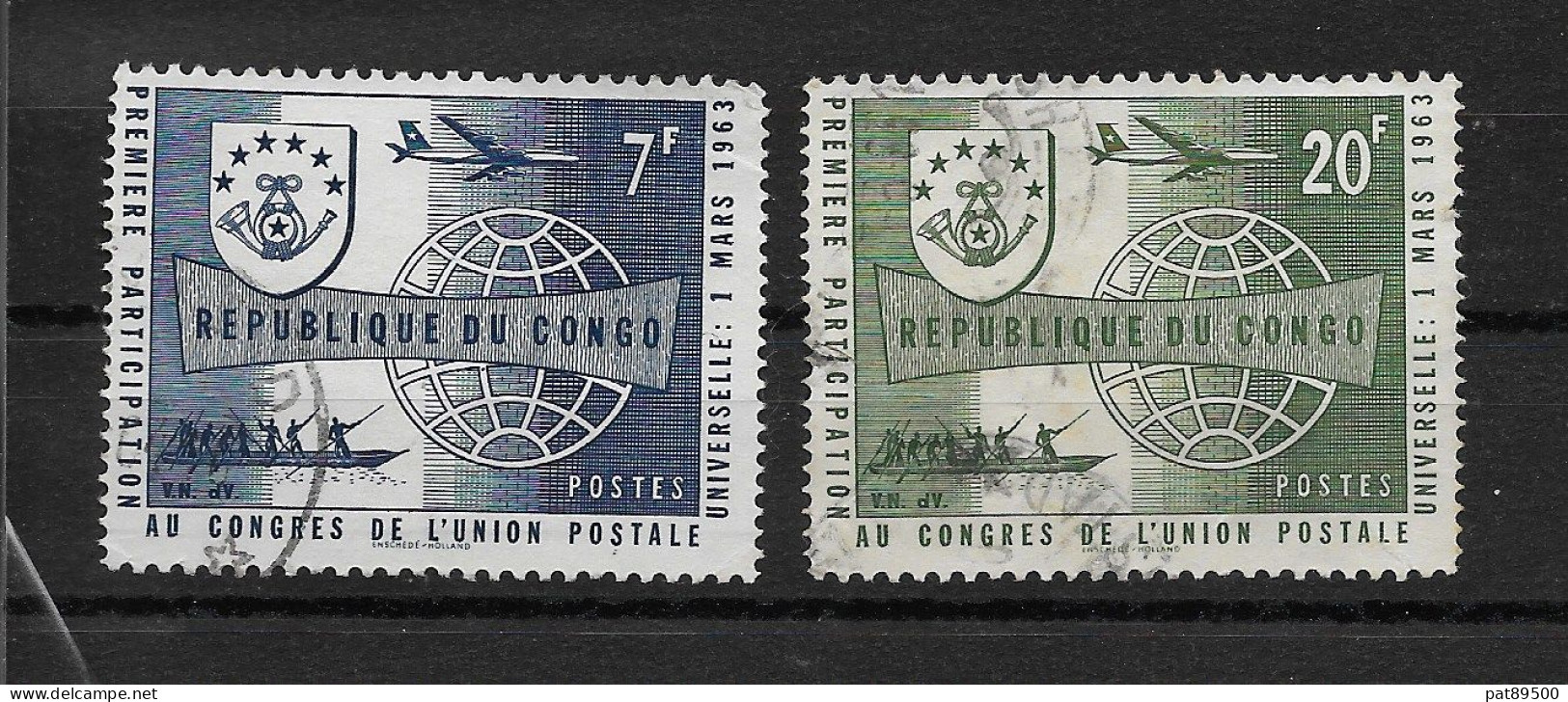 UNION POSTALE UNIVERSELLE 1963 CONGO YT 473 Et 476 OBLITERES  (2 Sur 4) Soldés - UPU (Union Postale Universelle)