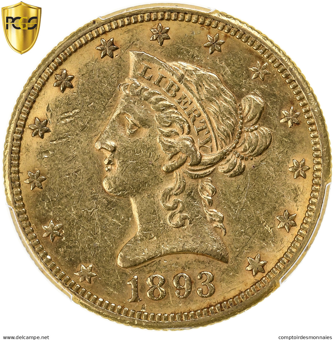 États-Unis, $10, Eagle, Coronet Head, 1893, New Orleans, Or, PCGS, TTB+, KM:102 - 10$ - Eagles - 1866-1907: Coronet Head