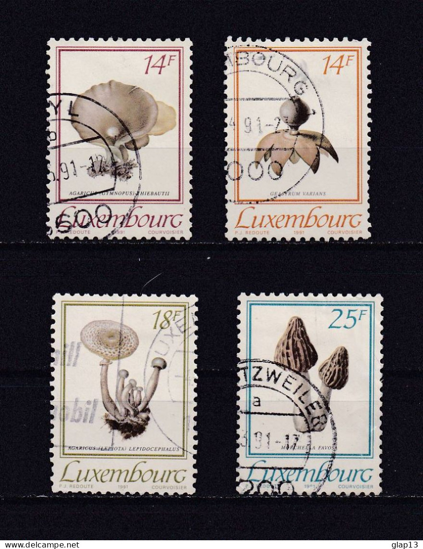 LUXEMBOURG 1991 TIMBRE N°1217/20 OBLITERE CHAMPIGNONS - Used Stamps