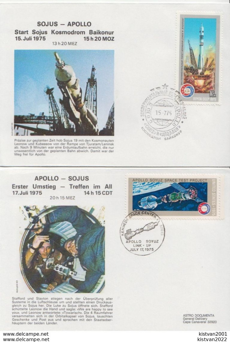 Apollo - Sojus 8 Covers With Special Cancels, Soviet And USA Stamps - Sonstige & Ohne Zuordnung