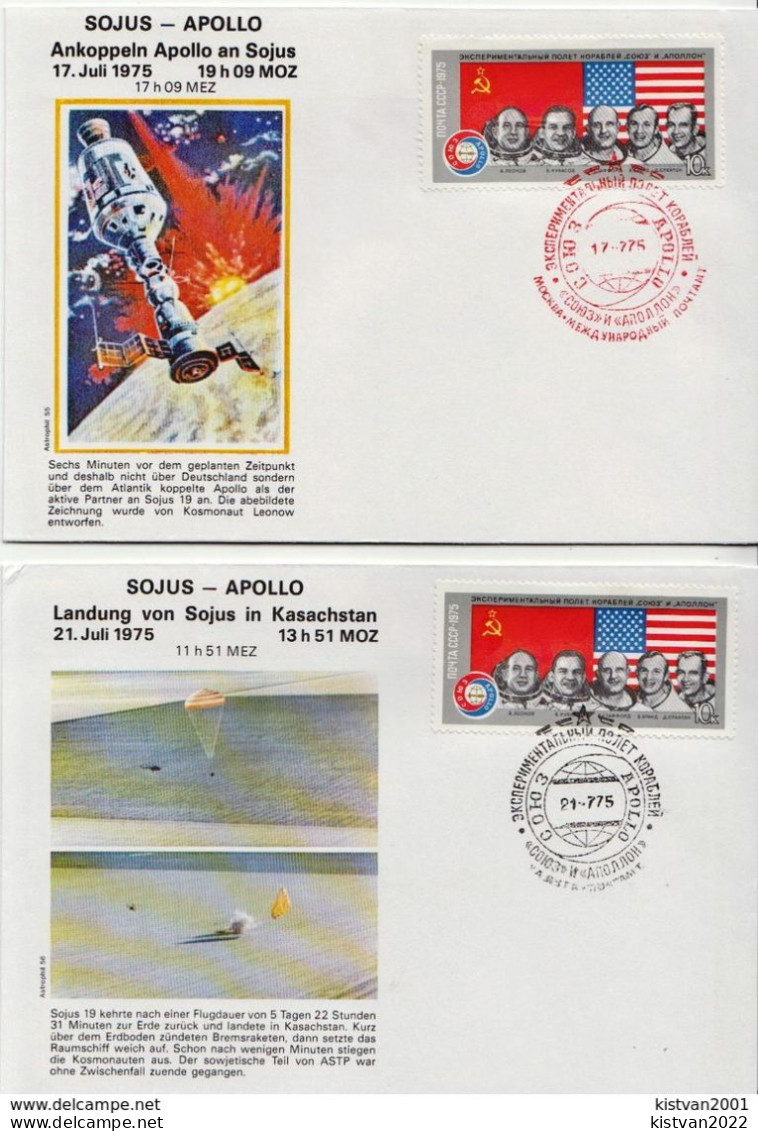 Apollo - Sojus 8 Covers With Special Cancels, Soviet And USA Stamps - Other & Unclassified