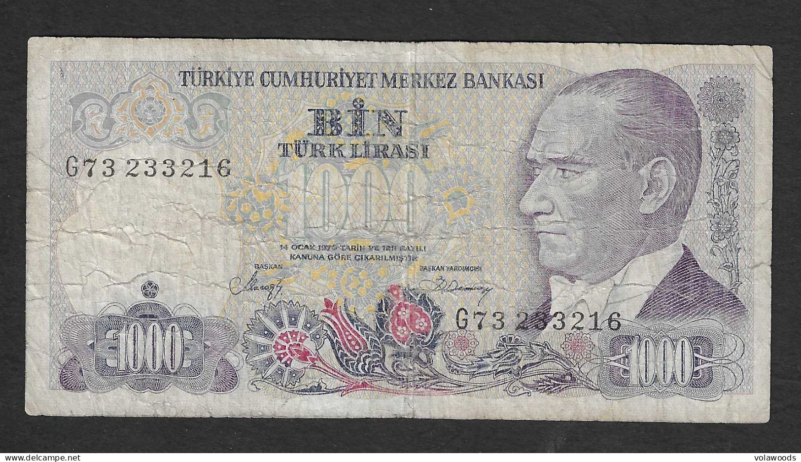 Turchia - Banconota Circolata Da 1000 Lire P-196a.2 - 1988 #19 - Turquie