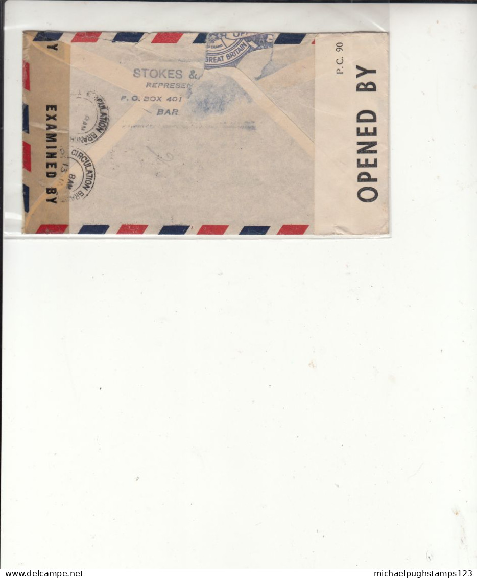 Barbados / Airmail / Censorship / U.S. - Barbados (1966-...)