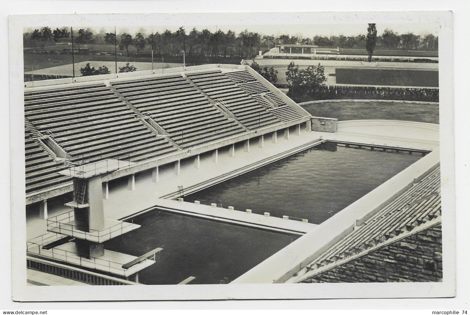 GERMANY 15C SOLO KARTE + MEC OLYMPIA JEUX OLYMPIQUES BERLIN 1936 SPIELE BERLIN CHARLOTTENBURG - Estate 1936: Berlino