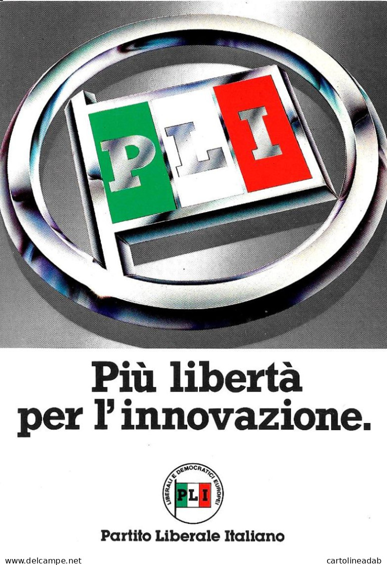 [MD8427] CPM - PIEMONTE - PLI PARTITO LIBERALE ITALIANO - FERNANDO SANTONI - PERFETTA - Non Viaggiata - Political Parties & Elections