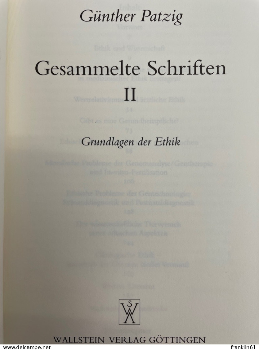 Grundlagen Der Ethik. Gesammelte Schriften; Band 2. - Philosophie