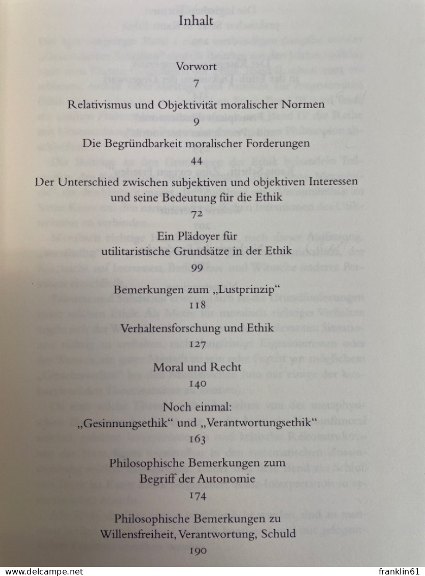 Grundlagen Der Ethik. Gesammelte Schriften; Band 1. - Philosophie