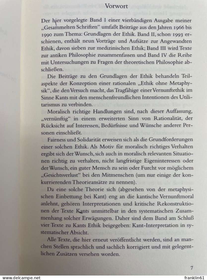 Grundlagen der Ethik. Gesammelte Schriften; Band 1.