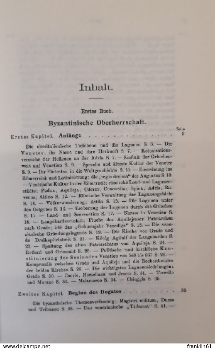 Geschichte Von Venedig. In 3 Bänden. - 4. 1789-1914