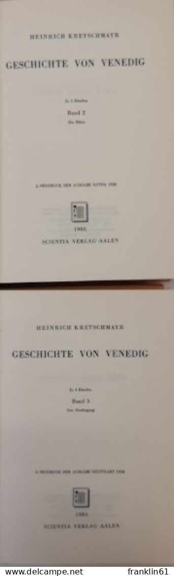 Geschichte von Venedig. In 3 Bänden.