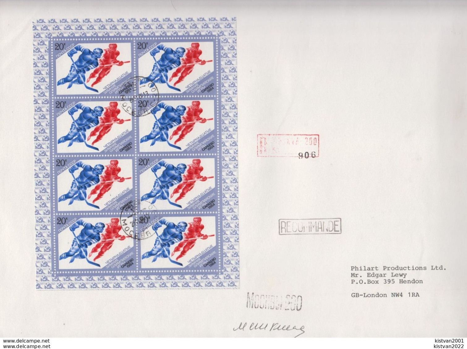 Postal History: Soviet Union Olympic Sheetlets On 4 R Covers - Hiver 1984: Sarajevo