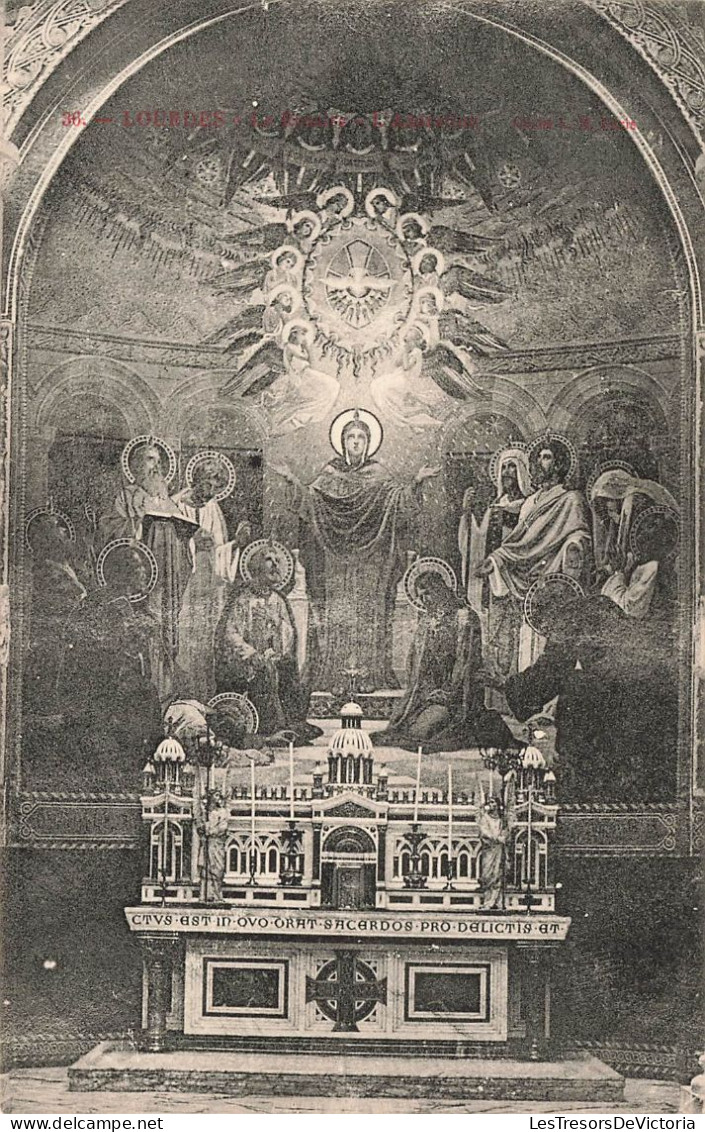FRANCE - Lourdes - Le Rosaire L'adoration - Autel D'une église - Carte Postale Ancienne - Lourdes