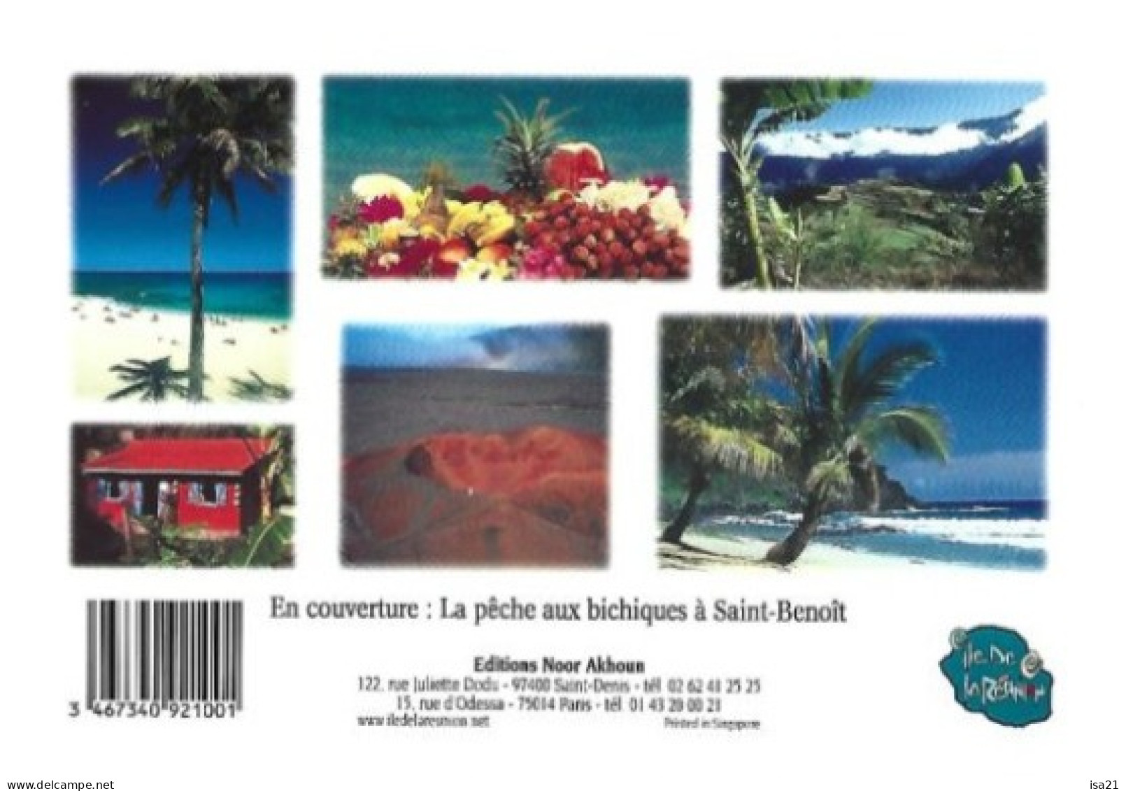 Carte Postale: Meilleurs Vœux: LA REUNION: La Pêche Aux Bichiques à Saint-Benoît. - Saint Benoît