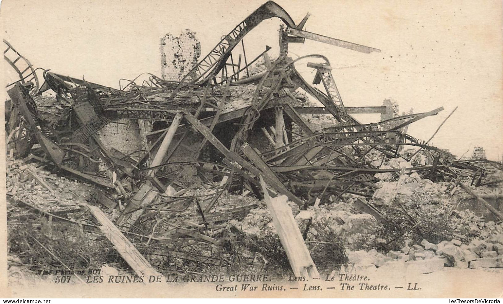 MILITARIA - Les Ruines De La Grande Guerre - Lens - Le Théâtre - Carte Postale Ancienne - Guerres - Autres