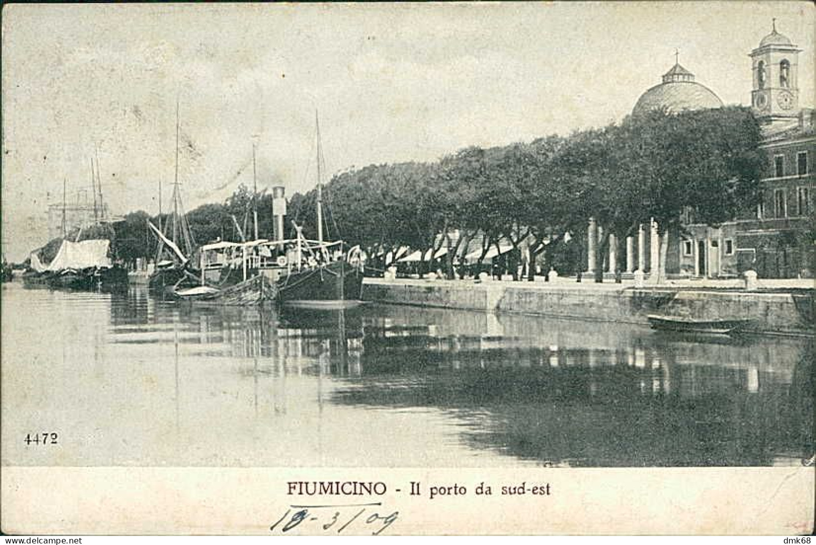 FIUMICINO ( ROMA ) IL PORTO DA SUD EST - SPEDITA - 1910s (19480) - Fiumicino