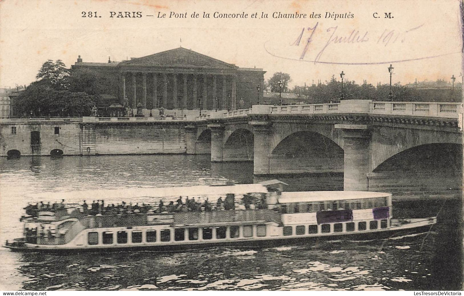FRANCE - Paris - Le Pont De La Concorde Et La Chambre Des Députés - Animé - Carte Postale Ancienne - Autres Monuments, édifices