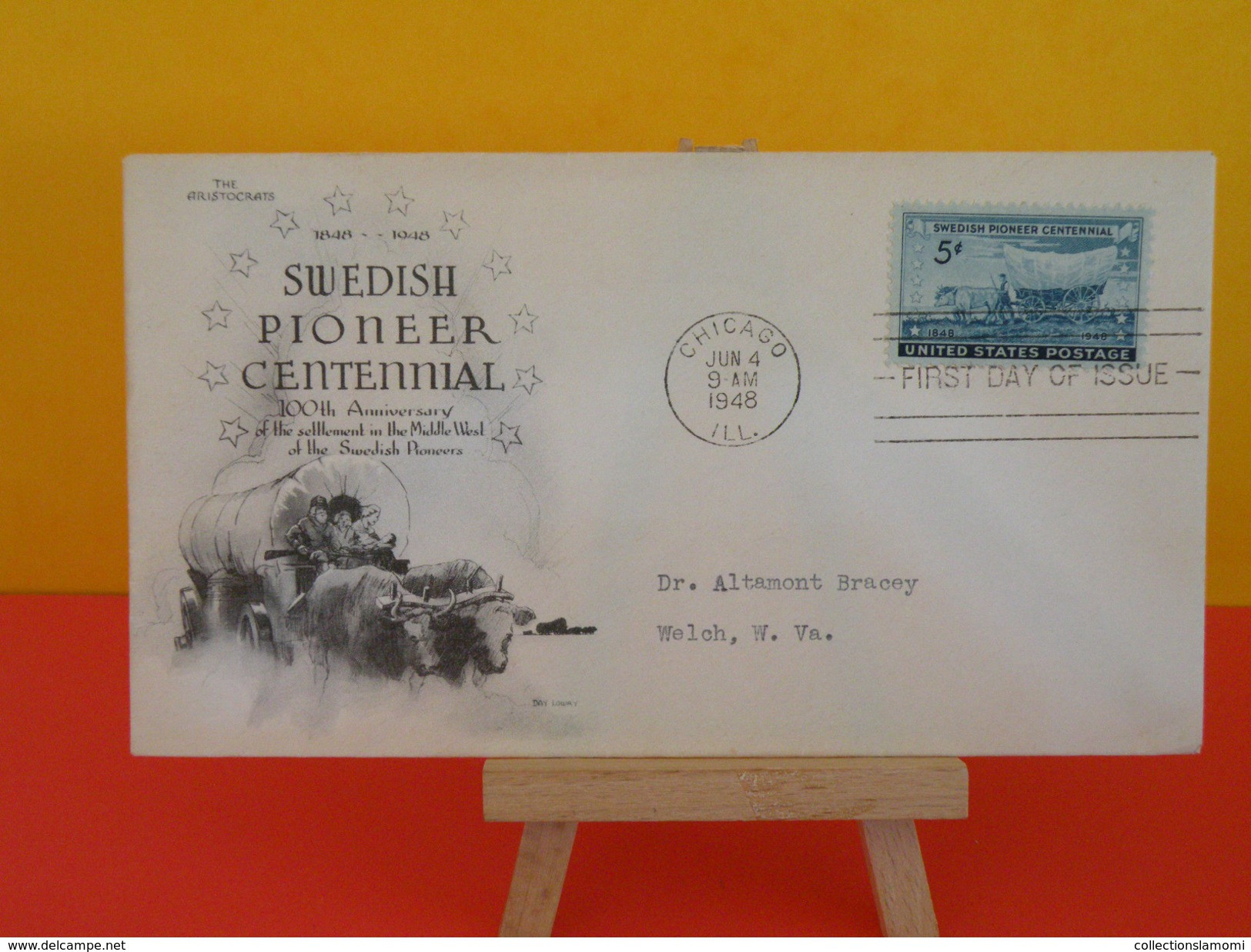 FDC - Swedish Pioneer Centennial - Chicago - 4.6.1948 - 1er Jour, - 1941-1950