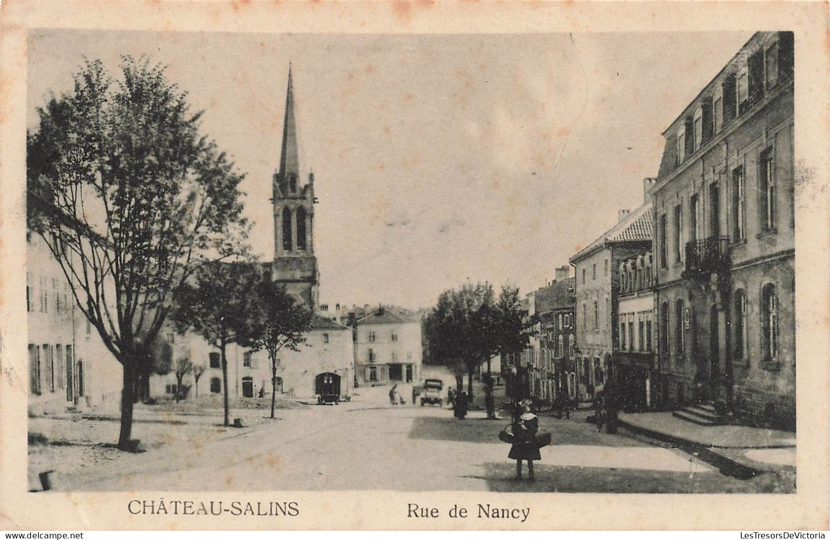 FRANCE - Château Salins - Rue De Nancy - Carte Postale Ancienne - Chateau Salins