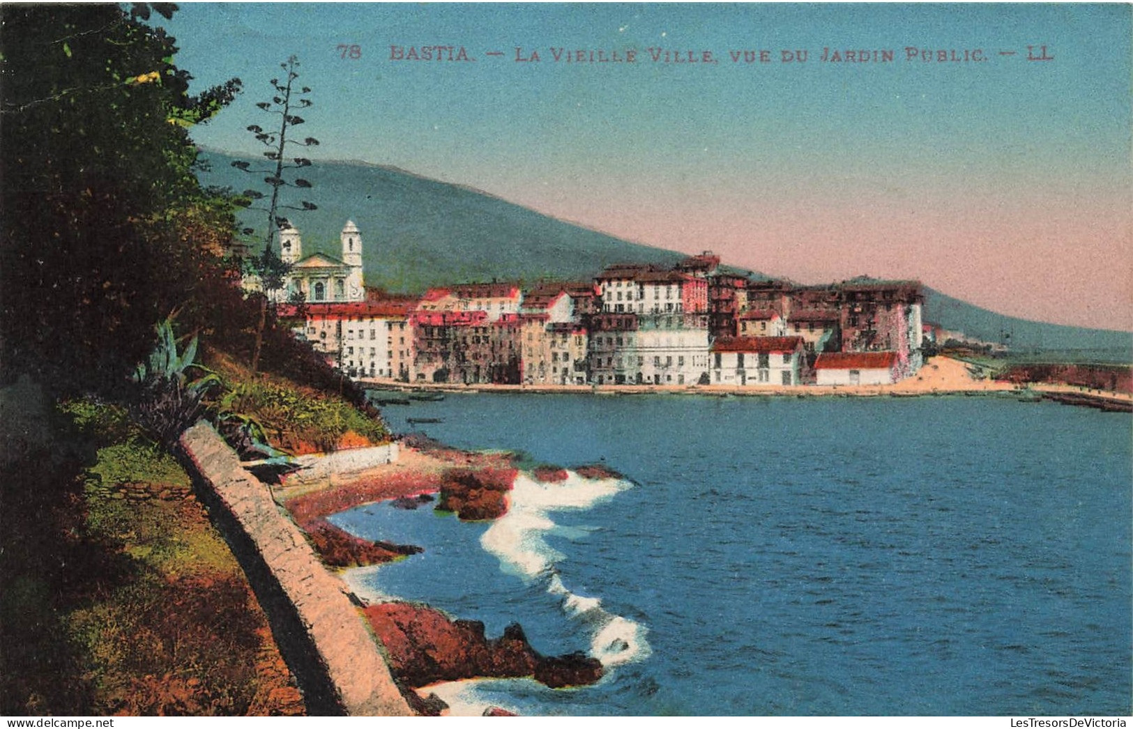 FRANCE - Bastia - La Vieille Ville Vue Du Jardin Public - LL - Colorisé - Carte Postale Ancienne - Bastia