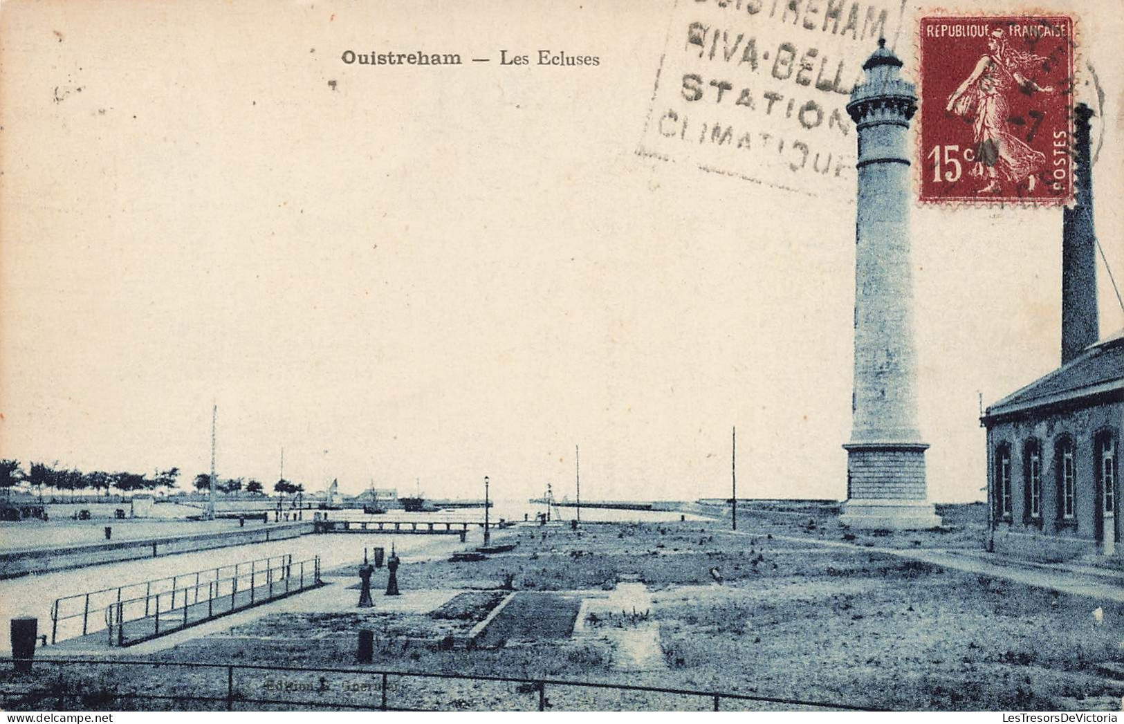 FRANCE - Ouistreham - Les Ecluses - Phare  - Carte Postale Ancienne - Ouistreham