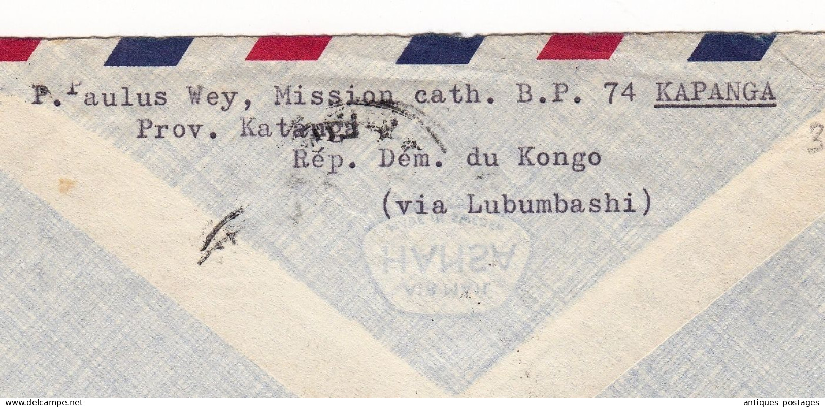 Lubumbashi Kapanga République Démocratique du Congo Montet Suisse Institut Marini Mission Catholique Mobutu Sese Seko