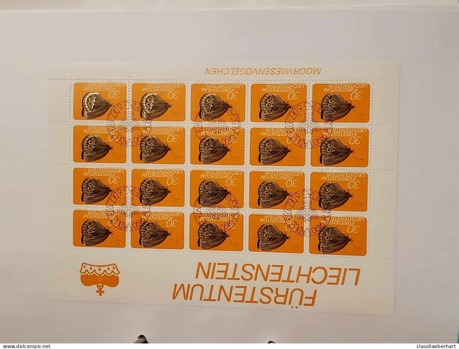 1973 Moorwiesenvögelchen Bogen Postfrisch Bogen Ersttagsstempel - Brieven En Documenten