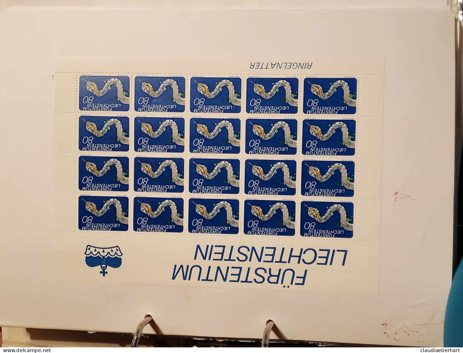 1973 Ringelnatter Bogen Postfrisch Bogen Ersttagsstempel - Briefe U. Dokumente