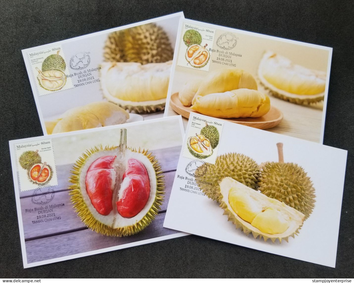 Malaysia King Of Fruits Durian 2021 Food Plant Fruit Maxicard - Malaysia (1964-...)