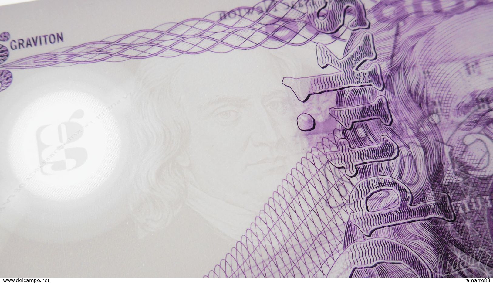 De La Rue Currency - Isaac Newton Optiks Graviton - Polymer Specimen Test Note Unc