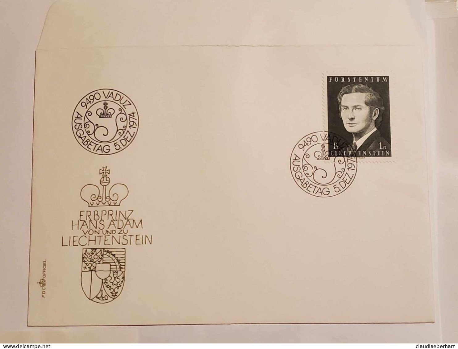 1973 Erbprinz Johann Adam Ersttagsbrief - Lettres & Documents