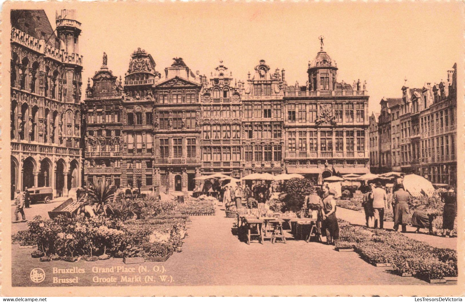 BELGIQUE - Grand Place  - Animée - Carte Postale Ancienne - Marktpleinen, Pleinen