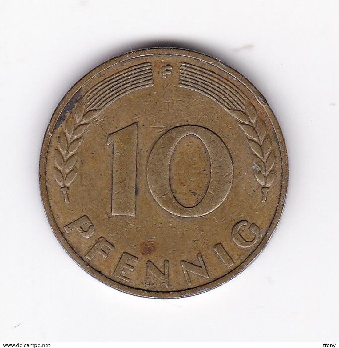 Une Pièce Monnaie  Allemagne  10 Pfennig  Année 1949 Frappe  F - 10 Pfennig