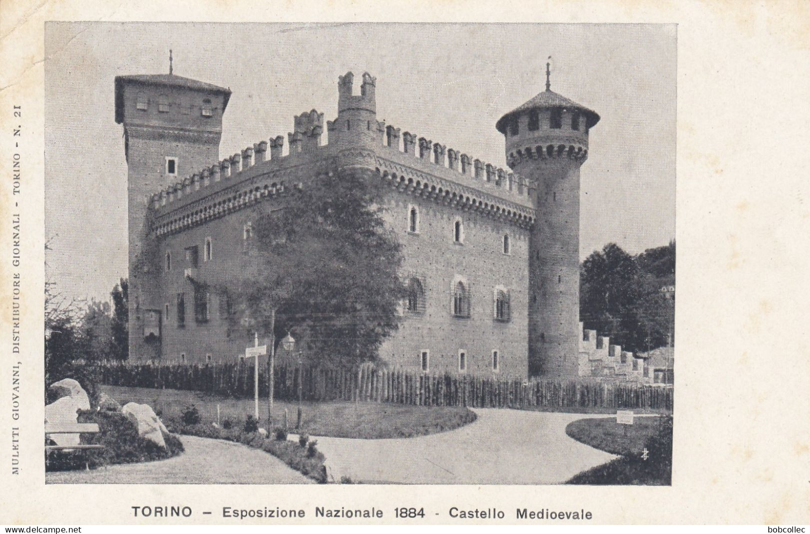 TORINO: Esposizione Nazionale 1884 - Castello Medioevale - Trasporti