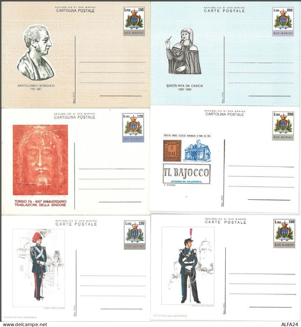 LOTTO 15 CARTOLINE POSTALI INTERI NUOVI SAN MARINO (CM180 - Postwaardestukken