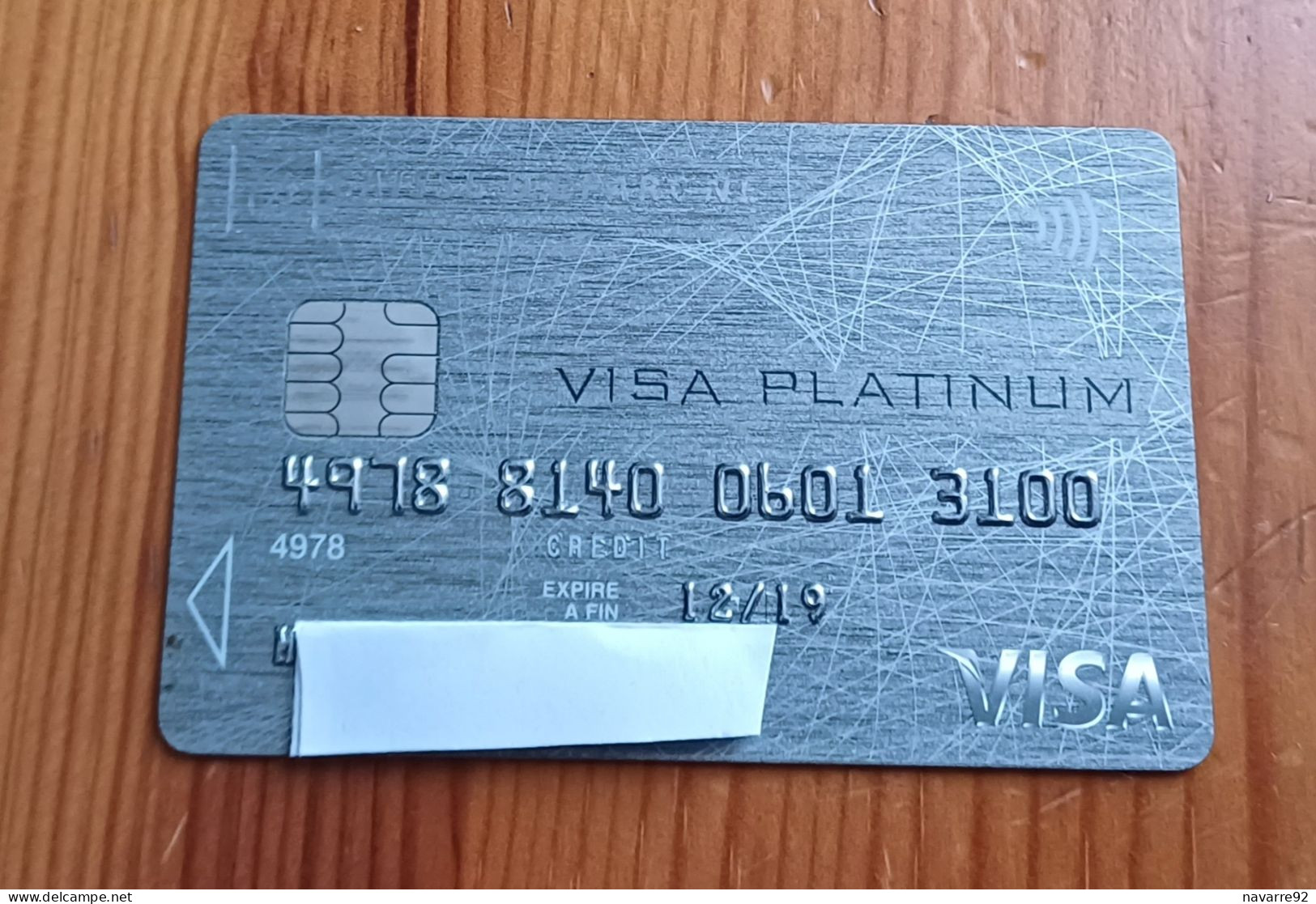 CARTE A PUCE BANCAIRE PERIMEE CAISSE D'EPARGNE VISA PLATINUM !!! - Disposable Credit Card