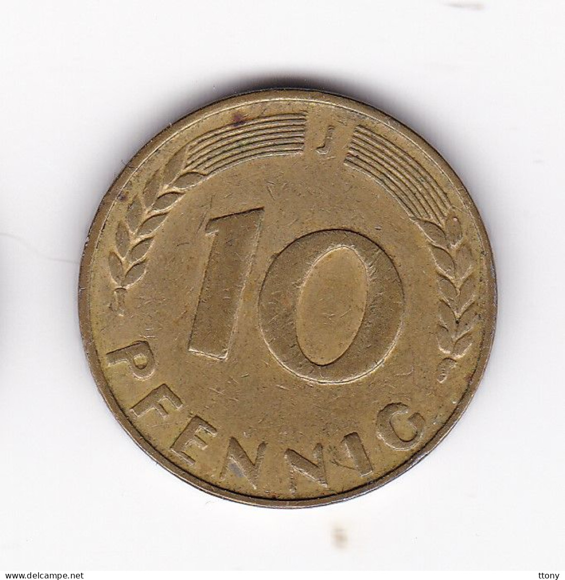 Une Pièce Monnaie  Allemagne  10 Pfennig  Année 1949  Frappe  J - 10 Pfennig