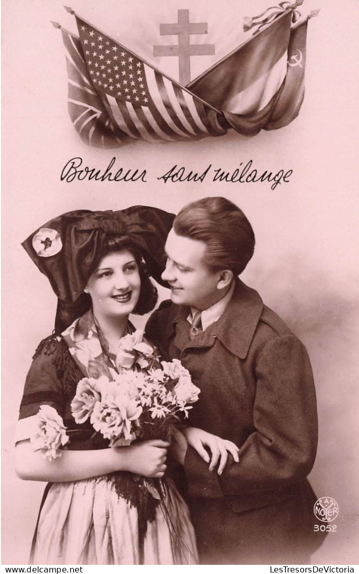 COUPLES - Bonheur Sans Mélange - Carte Postale Ancienne - Paare