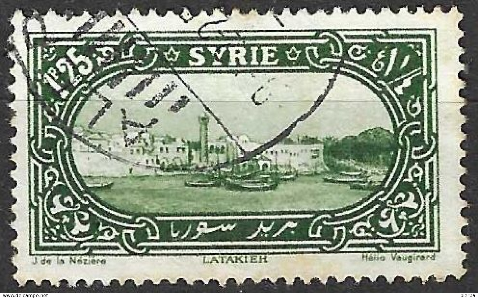 SYRIA  FRANCESE - 1925 - LATTAQUIA - 1,25 P - USATO ( YVERT 159 - MICHEL 268) - Oblitérés