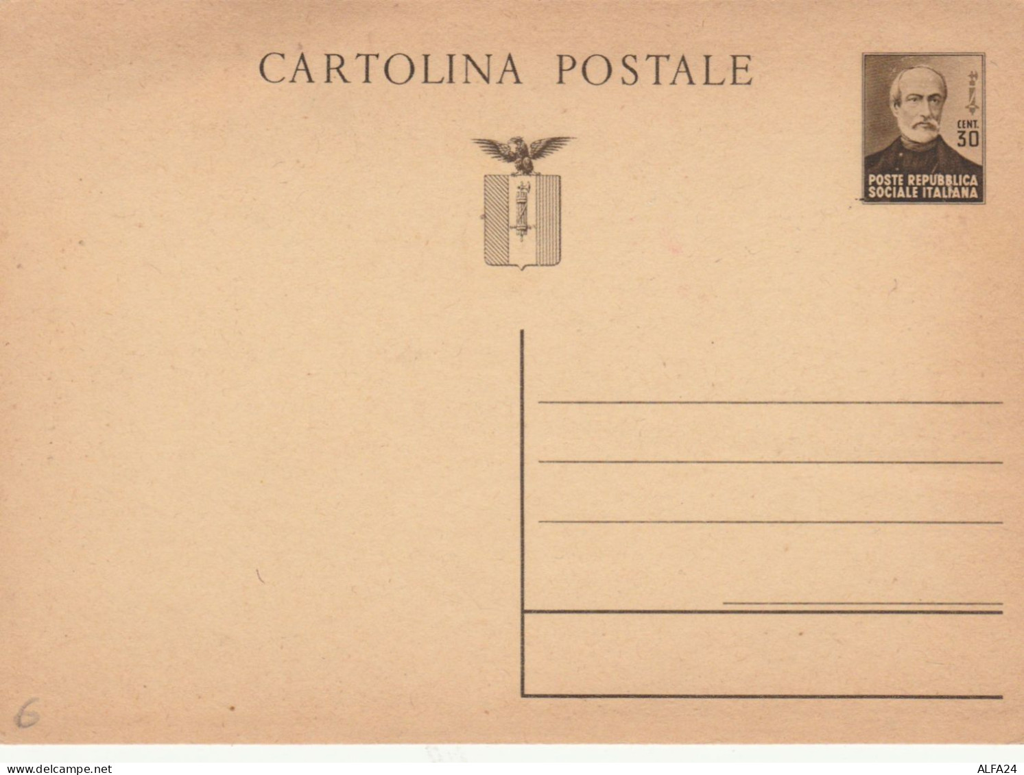 INTERO POSTALE MAZZINI RSI NUOVO (EX105 - Stamped Stationery