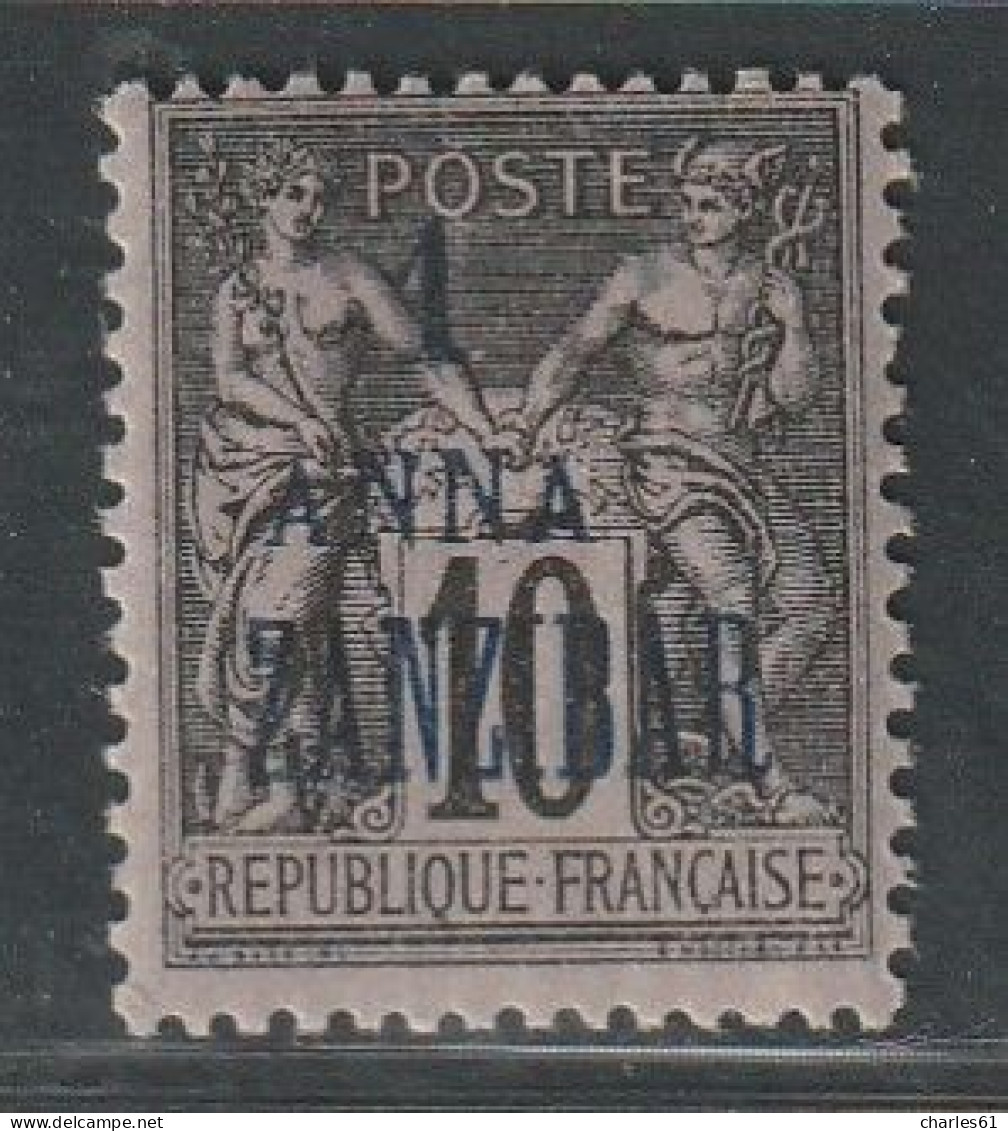 ZANZIBAR - N°20A * (1896-1900) Surcharge Imprimée En 2 Tirages - Unused Stamps