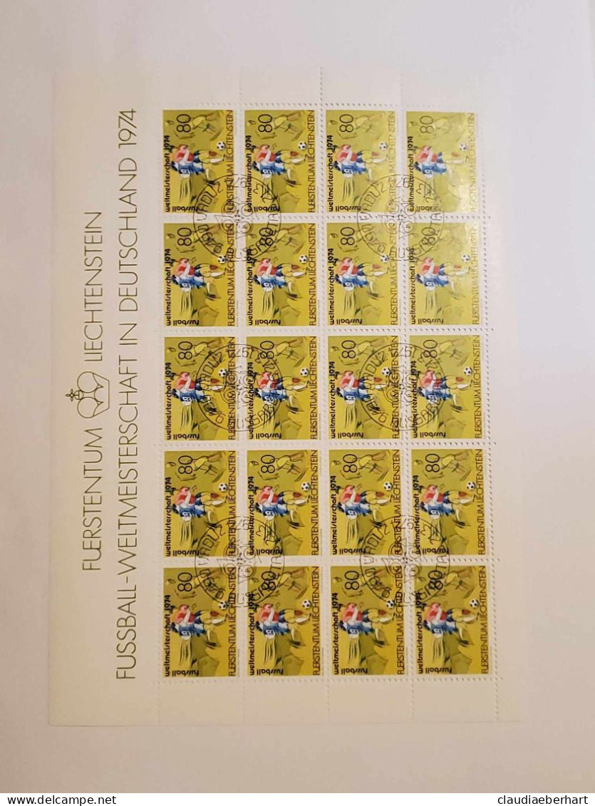 1974 Fussballweltmeisterschaft Bogen Postfrisch Bogen Ersttagsstempel - Covers & Documents