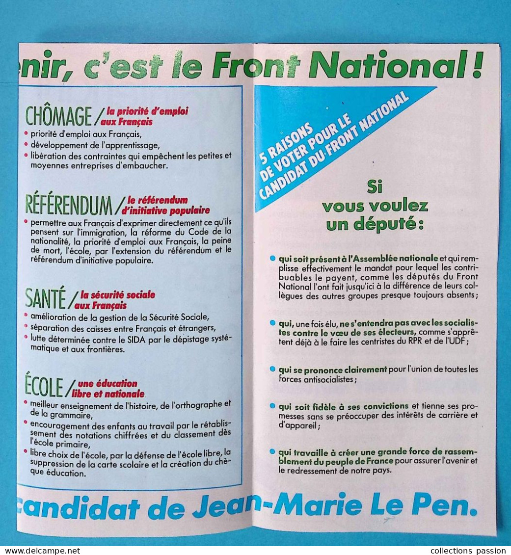 Dépliant 8 Pages, Politique, Maintenant La Force D'avenir C'est Le Front National Avec J.M. LE PEN,1988 , Frais Fr 1.75e - Pubblicitari