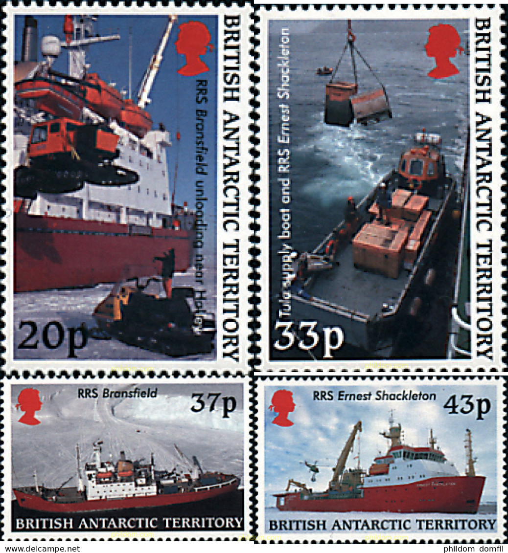 63654 MNH ANTARTIDA BRITANICA 2000 BARCOS OCEANOGRAFICOS Y DE ABASTECIMIENTO - Unused Stamps